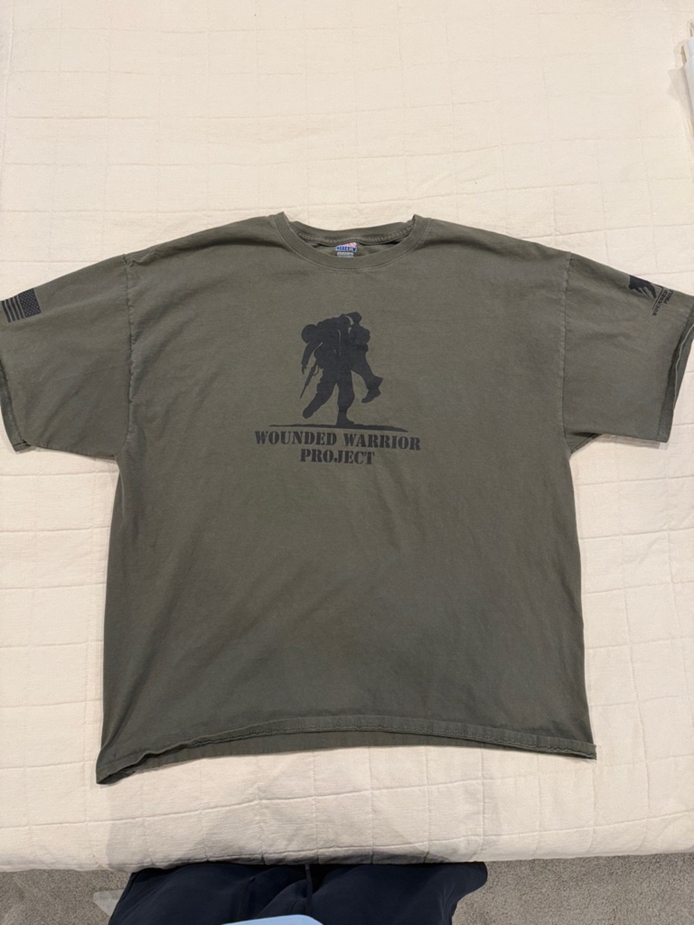 Hanes Olive Green Wounded Warrior Project Tee